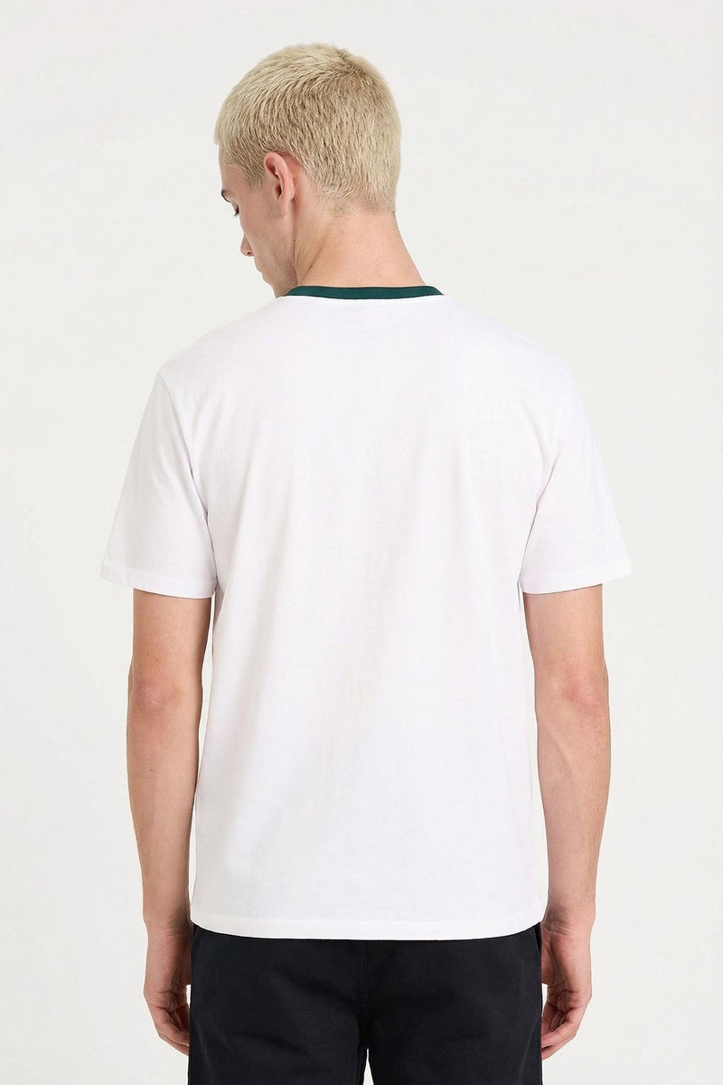 ديفاكتو تيشيرت قطن نص كم قصة عادية برقبة مستديرة - Image 5